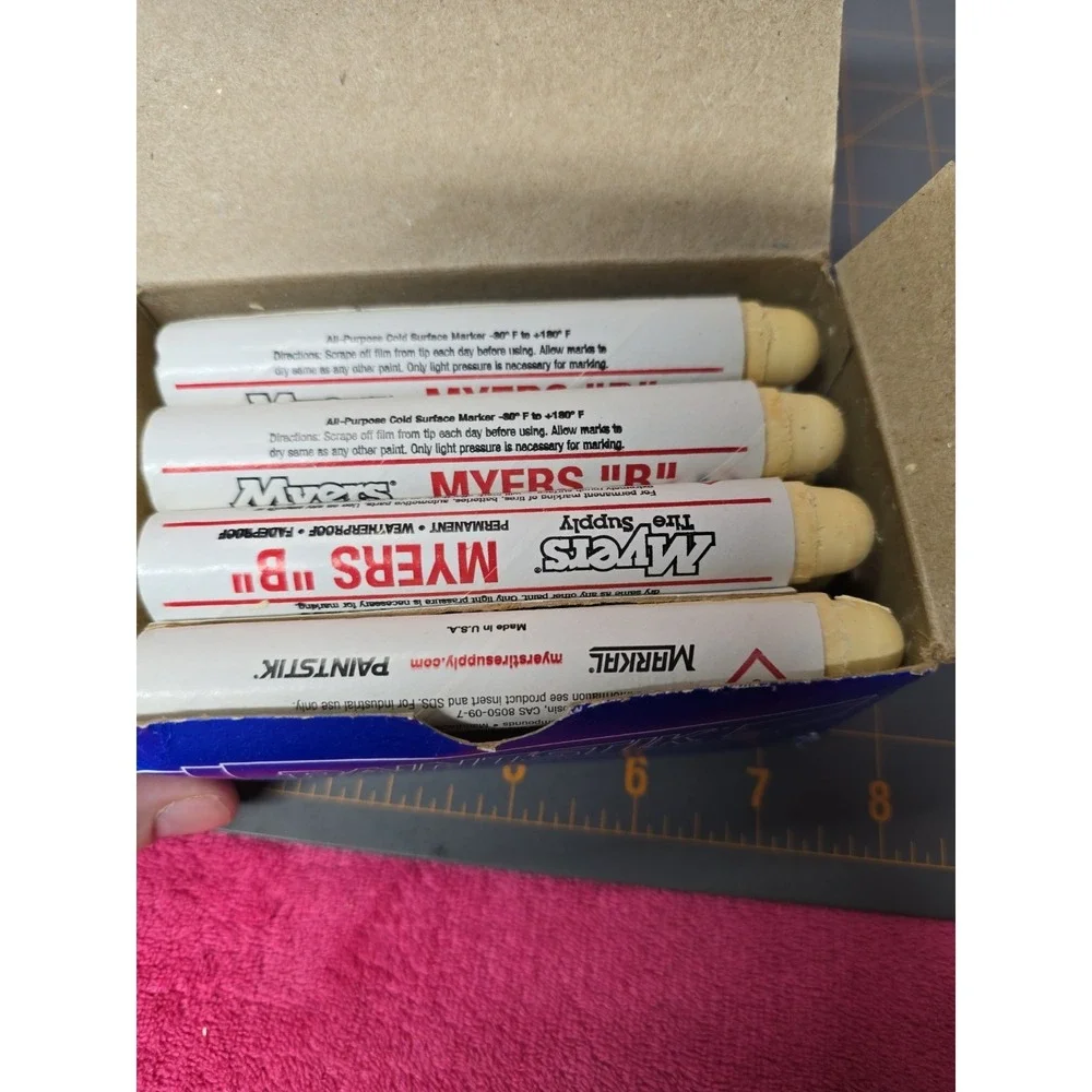 Markal Paintstik Myers B White 12 Ct 1 Box 087920 Mark Size 17mm New In Box